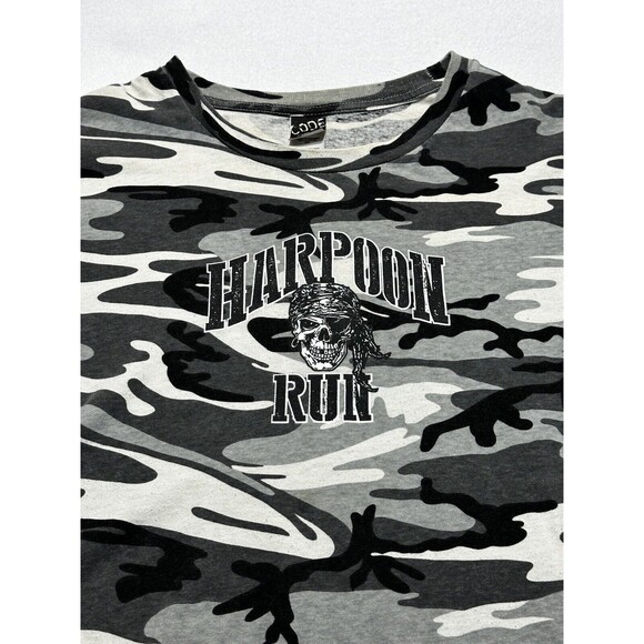 Camo Shirt Mens XL 2013 Nantucket Harpoon Run Biker Rally Camouflage Pirate - Picture 6 of 16